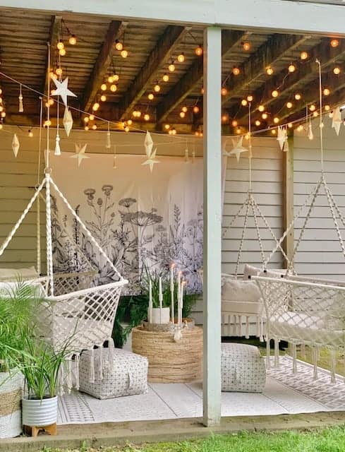 hanging macramé swing chairs 