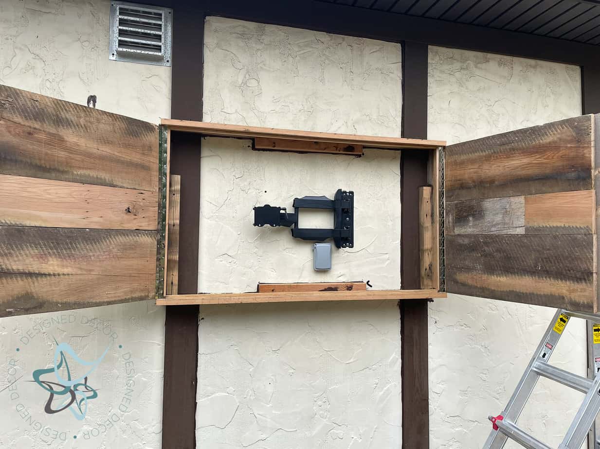 How to build an easy DIY weatherproof outdoor TV Designed Decor