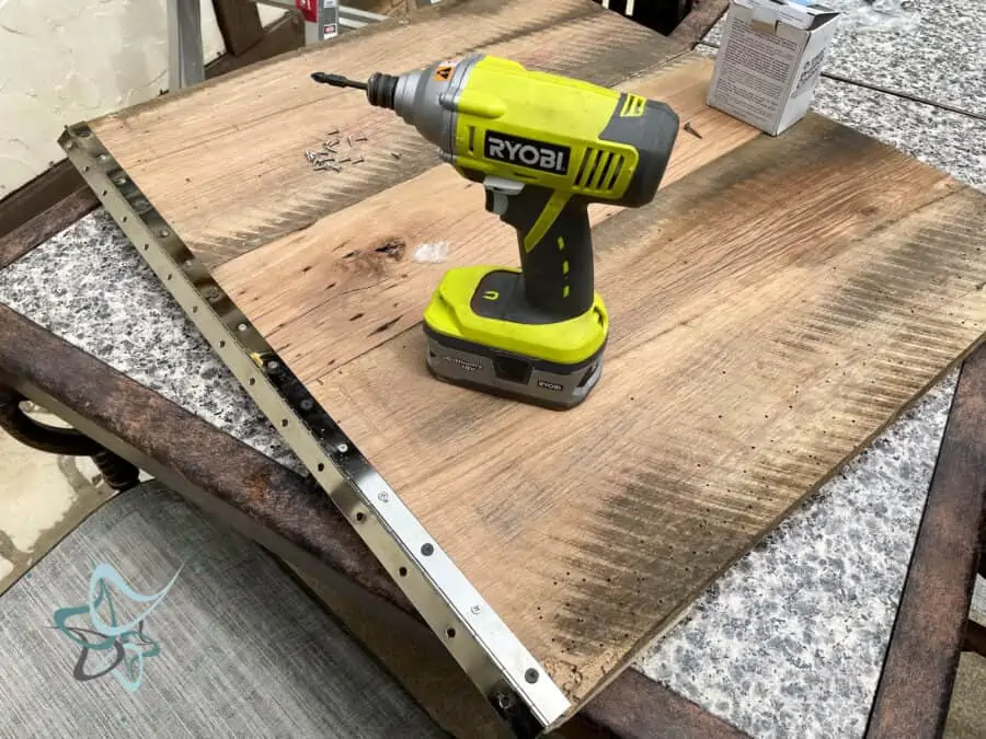 adding hinges to the tv cabinet doors