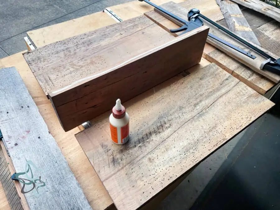 assembling the doors for the tv cabinet