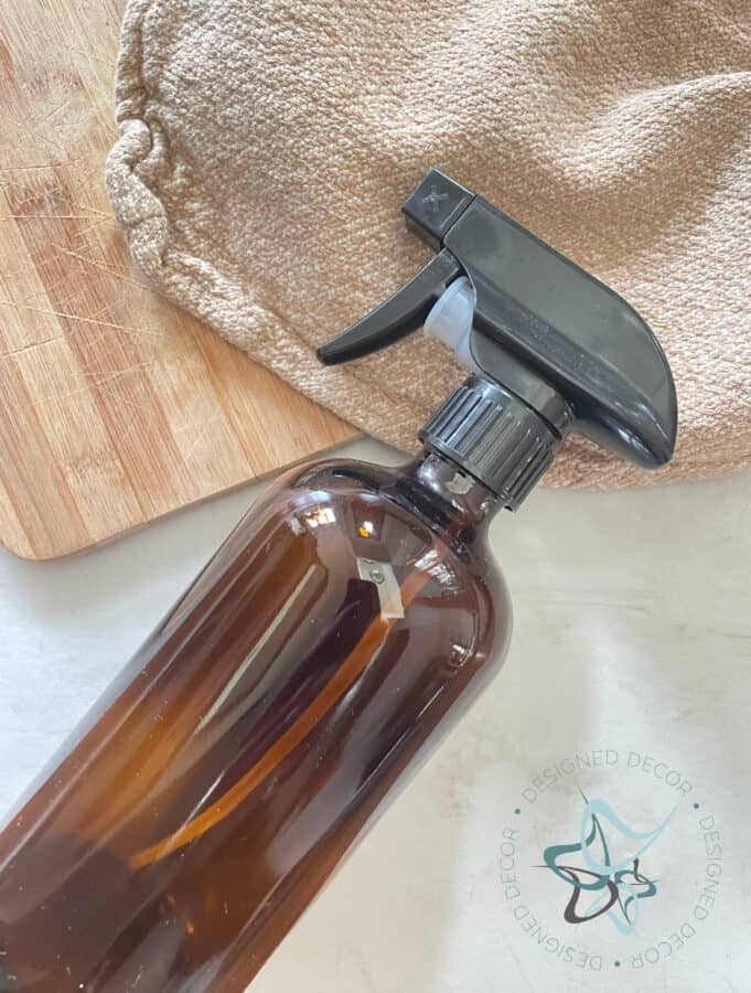 amber glass bottle for cleaning