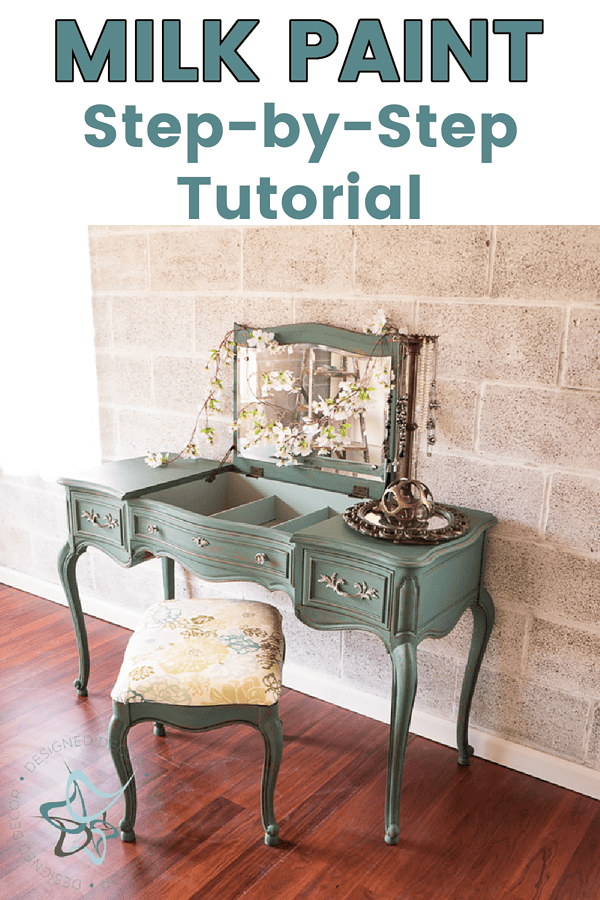 Step by step milk paint tutorial graphic