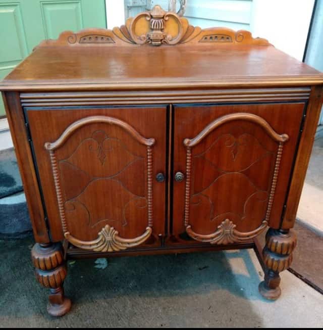 carved ornate small buffet