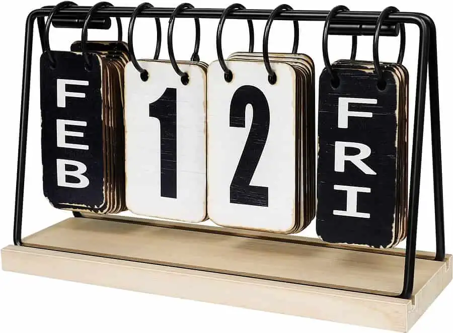 complete gift guide-industrial decor-world market-metal perpetual calendar