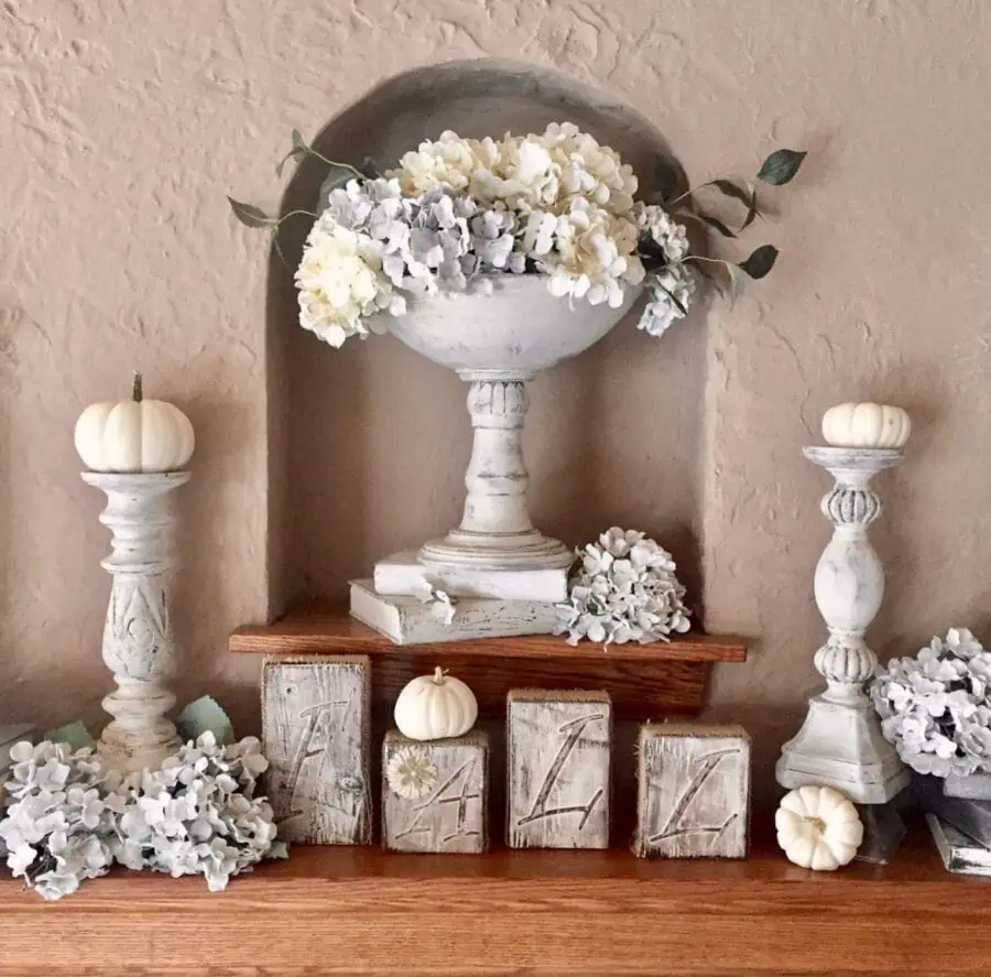 fall decorated mantle