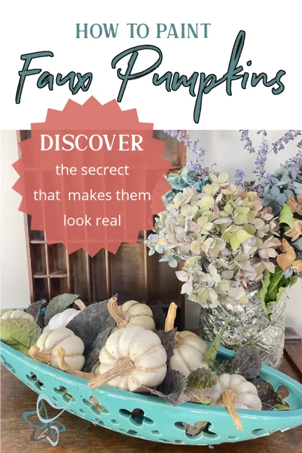 how to paint faux pumpkins to look real