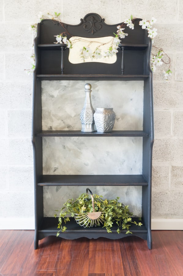 secretary desk transformed into shelving