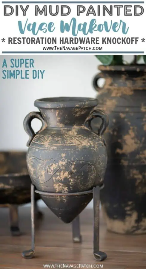 trash-to-treasure-painted-thrift-store-vases-from-reinvented DIY mud painted vase makeover