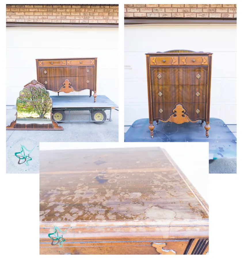 antique dresser set before 