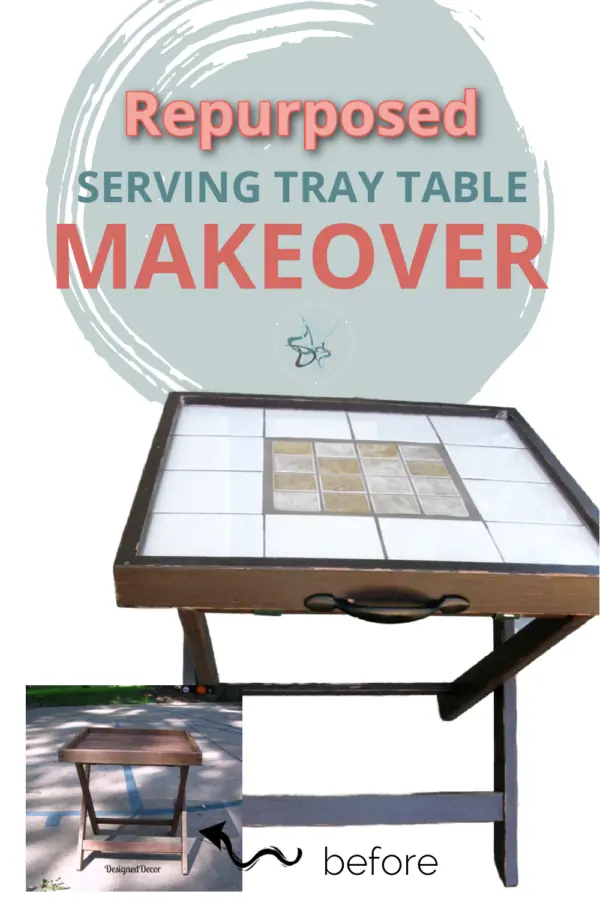 serving tray table makeover graphic