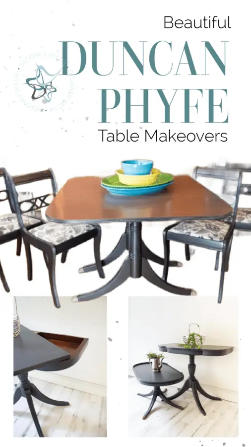 graphic of Duncan Phyfe Table makeovers