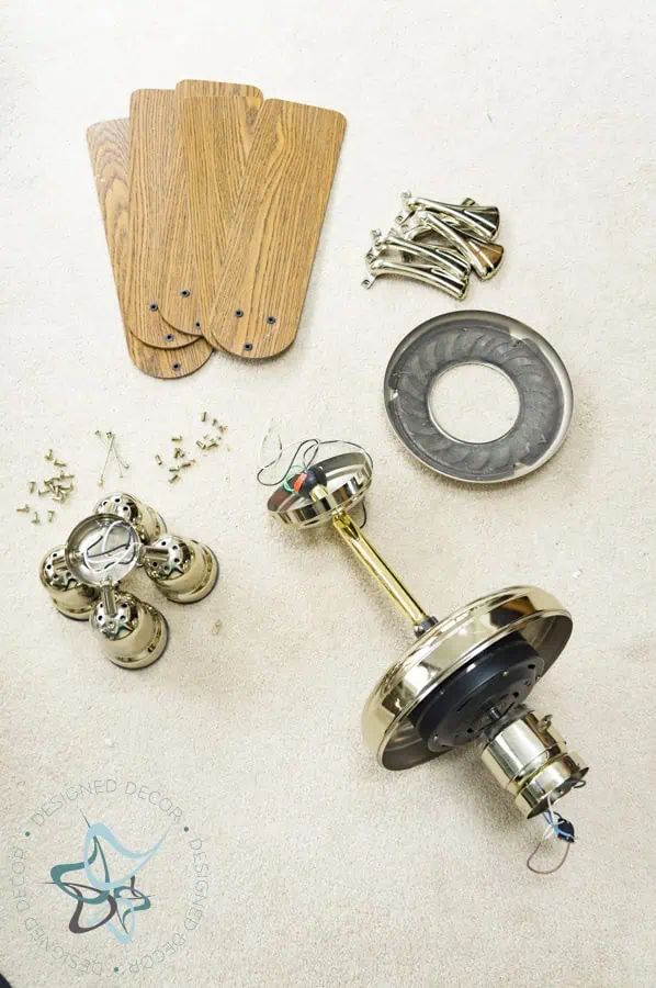 dismantled ceiling fan