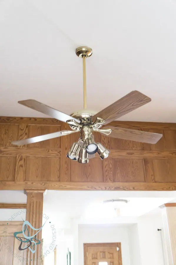 ceiling fan before painting