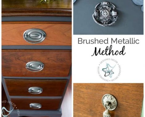 Brushed Metallic Method- How to Paint Hardware- Designed Decor