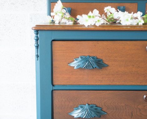 Custom Blue Eastlake Dresser-10