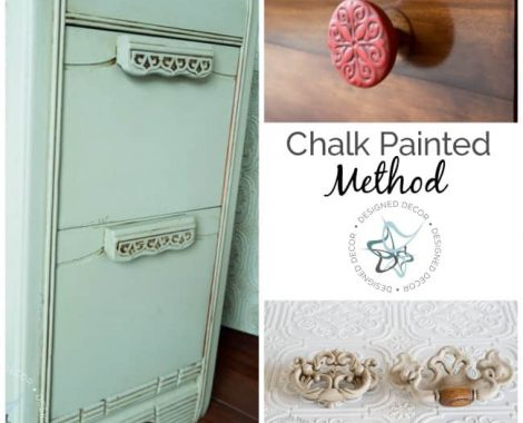 How to Paint Hardware- Chalk Painted Method- Designed Decor
